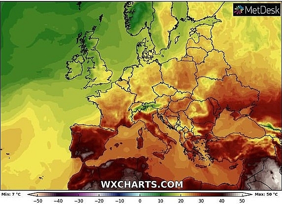 MET Office map for Sunday (Image: GETTY IMAGE) 4836 uk 267 1