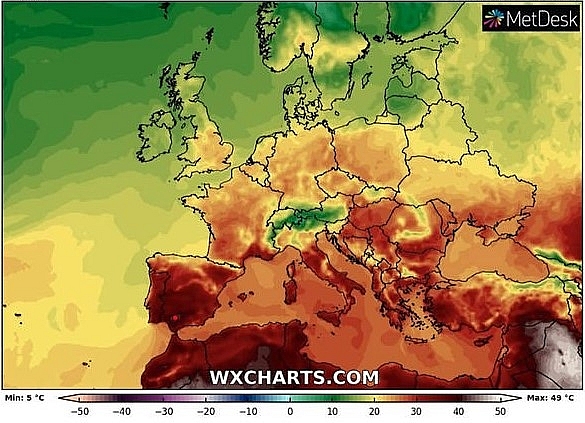 UK and Europe weather forecast latest July 26 Thunderstorm to battle UK while map turns RED for Europe uk and europe weather forecast latest july 26 thunderstorm to battle uk while map turns red for europe