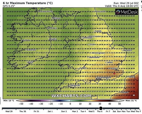 uk and europe weather forecast latest july 30 scorching to end as temperatures plummets in days