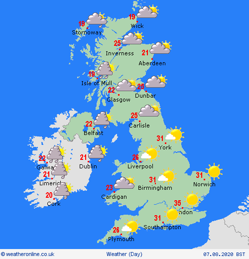 uk and europe weather forecast latest august 6 torrential rain to battle uk before temperature rockets