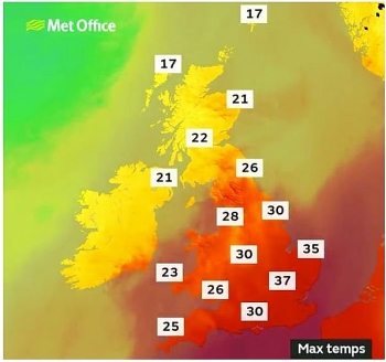uk and europe weather forecast latest august 8 heat health warnings for the ek as hot weather to bake europe