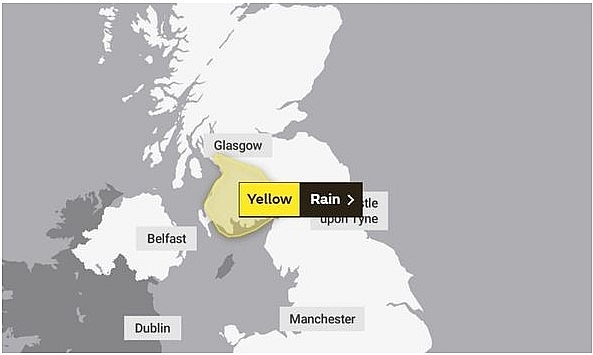 Met Office weather warning for Wednesday (Image: MET OFFICE) 0700 uk 29