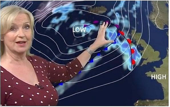 BBC Weather warned two weather fronts will be moving in across the UK in quick succession (Image: BBC WEATHER) 1330 eu 29