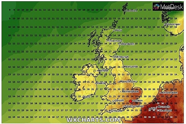 UK and Europe weather forecast latest, September 16: Hot air from Africa with level 2 heat alert to bake Britain UK and Europe weather forecast latest, September 16: Hot air from Africa with level 2 heat alert to bake Britain