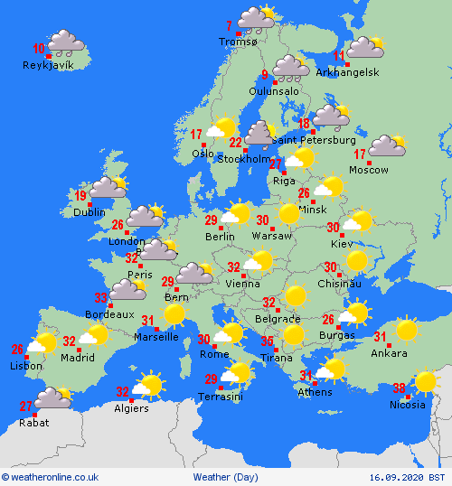 UK and Europe weather forecast latest, September 16: Hot air from Africa with level 2 heat alert to bake Britain UK and Europe weather forecast latest, September 16: Hot air from Africa with level 2 heat alert to bake Britain