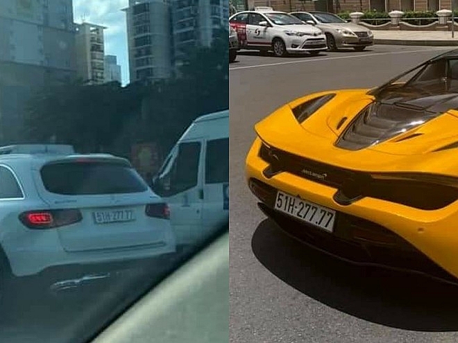 Convertible McLaren 720 Spider supercar casts doubt on attaching fake number plate in HCMC Convertible McLaren 720 Spider supercar casts doubt on attaching fake number plate in HCMC