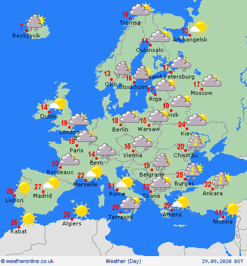 UK and Europe weather forecast latest, September 29: Heavy rain and frost set to clash Britain UK and Europe weather forecast latest, September 29: Heavy rain and frost set to clash Britain