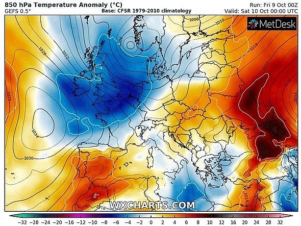 UK and Europe weather forecast latest, October 10: Freezing air as "first snow" to batter Britain UK and Europe weather forecast latest, October 10: Freezing air as "first snow" to batter Britain