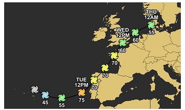 UK and Europe weather forecast latest, October 21: Storm Barbara threats Britain with strong winds and torrential rain. UK and Europe weather forecast latest, October 21: Storm Barbara threats Britain with strong winds and torrential rain.