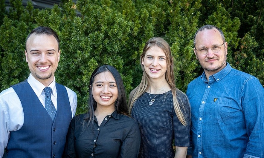 AnalysisMode team from left to right: Tiago Sampaio, Mia (Minh Anh) Le, Milda Dapkeviciute and Teppo Hudsson. Photo: Jonas Simberg. AnalysisMode team from left to right: Tiago Sampaio, Mia (Minh Anh) Le, Milda Dapkeviciute and Teppo Hudsson. Photo: Jonas Simberg.