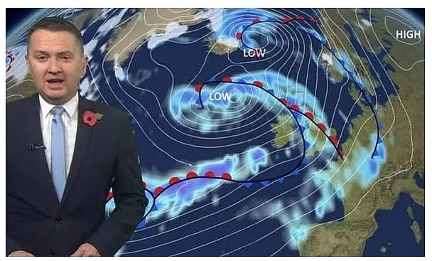 BBC Weather: Ex =-Hurricane Zeta will crash into the UK with heavy rain and strong winds (Image: BBC WEATHER) 2058 uk 311