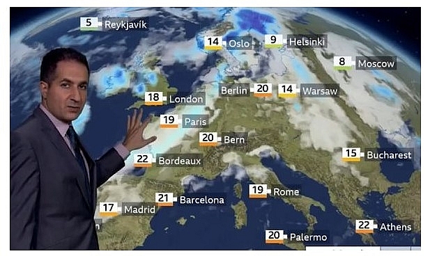 BBC Weather: Temperatures across central Europe will rise for a brief period before falling due to the cold winds blowing in (Image: BBC) 2455 eu 311 1