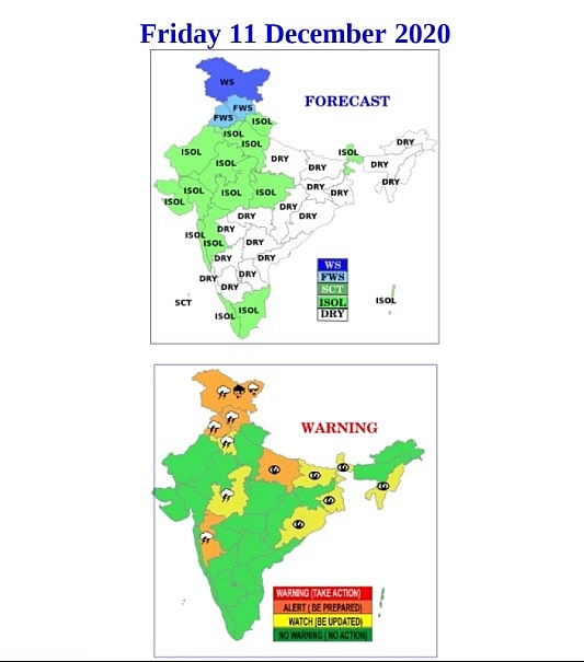 India weather forecast latest, December 11: Snowfall to sweep some places with light rain India weather forecast latest, December 11: Snowfall to sweep some places with light rain