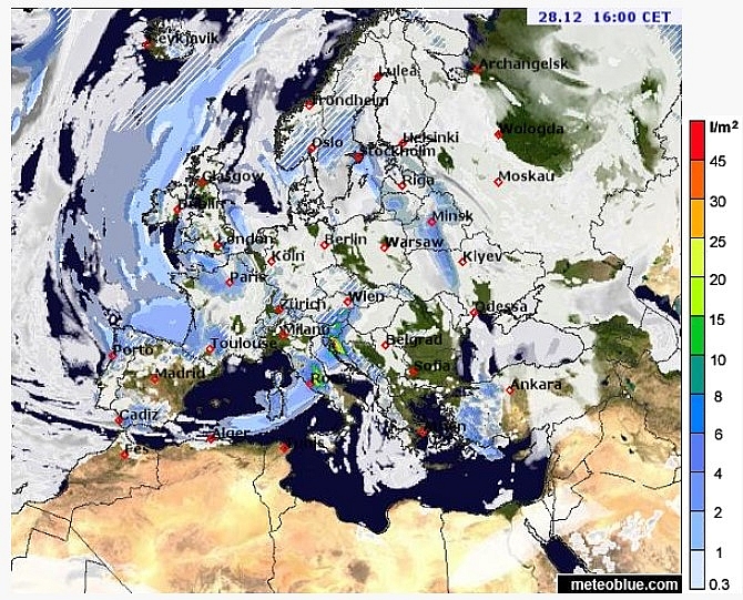UK and Europe weather forecast latest, December 28: Storm Bella heading to Britain as shown by horrifying weather maps UK and Europe weather forecast latest, December 28: Storm Bella heading to Britain as shown by horrifying weather maps