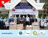 ສະຫະພ ນຣ ດເຊຍ ມອບອ ປະກອນການແພດ ໃຫ ກະຊວງສາທາລະນະສ ກ
