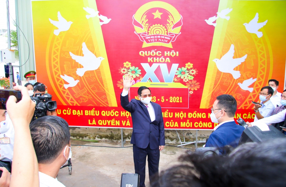 Thủ tướng Phạm Minh Chính thực hiện quyền bầu cử tại Cần Thơ Thủ tướng Phạm Minh Chính thực hiện quyền bầu cử tại Cần Thơ