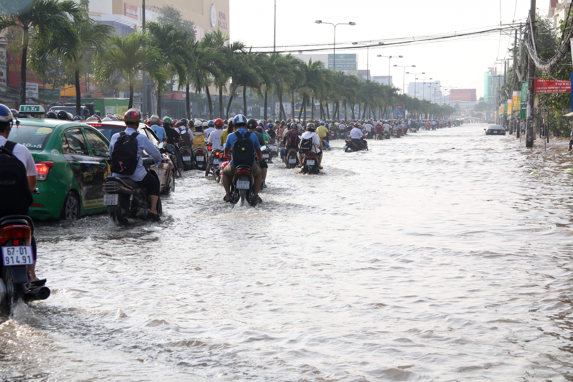 Cần Thơ "phố hóa thành sông": Người dân tấp nập lội nước, bơi xuồng can tho pho hoa thanh song nguoi dan tap nap loi nuoc boi xuong