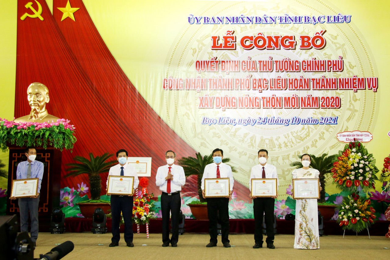 Thành phố Bạc Liêu hoàn thành nhiệm vụ xây dựng nông thôn mới Thành phố Bạc Liêu hoàn thành nhiệm vụ xây dựng nông thôn mới