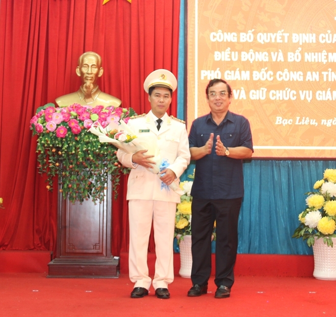 Phó Giám đốc Công an Bình Thuận về làm Giám đốc Công an tỉnh Bạc Liêu pho giam doc cong an binh thuan ve lam giam doc cong an tinh bac lieu