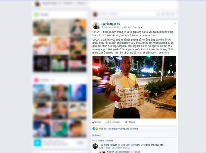 ong tay cam bang xin tien suot mot nam o sai gon bi nhieu nguoi nghi lua dao lanh su quan phan lan len tieng