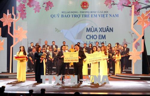 quy bao tro tre em viet nam tiep nhan gan 96 ty dong trong chuong trinh mua xuan cho em