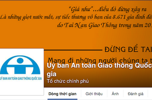 cong bo trang mang xa hoi uy ban an toan giao thong quoc gia