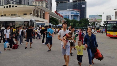 nguoi dan un un do ve thu do sau dot nghi tet