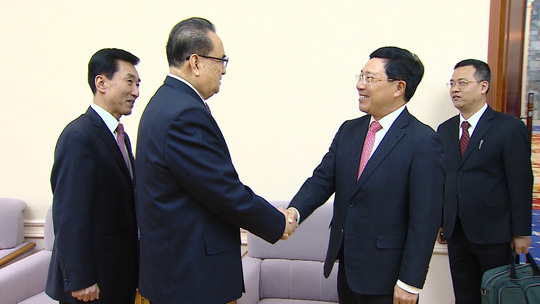 pho thu tuong pham binh minh hoi dam voi bo truong bo ngoai giao chdcnd trieu tien