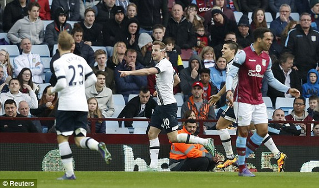 kane lap cu dup tottenham danh bai aston villa 2 0