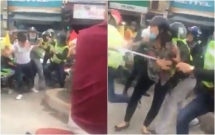 video quai xe net po xe may bi dan bo hon chuc con duoi chay troi chet