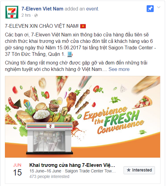 ngay 156 cua hang dau tien cua 7 eleven chinh thuc khai truong tai sai gon