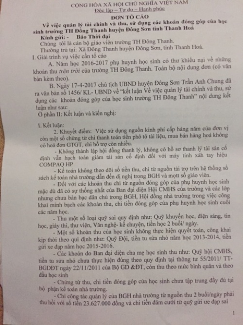 dong son thanh hoa hang loat cac sai pham o truong tieu hoc dong thanh
