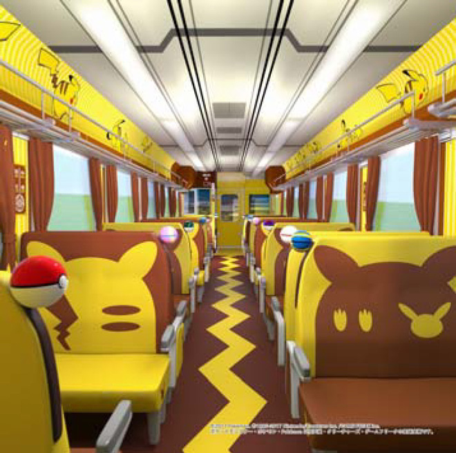 nhat ban voi du an xe lua pikachu sieu de thuong phuc vu fan cua pokemon