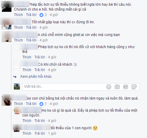 chi mot cau hoi xin viec o quan tra sua ca mang xa hoi tranh cai nay lua suot hom nay