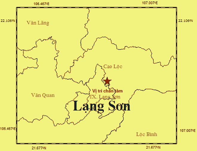 dong dat nho lien tiep xay ra tai cac tinh mien bac trong thang 62017
