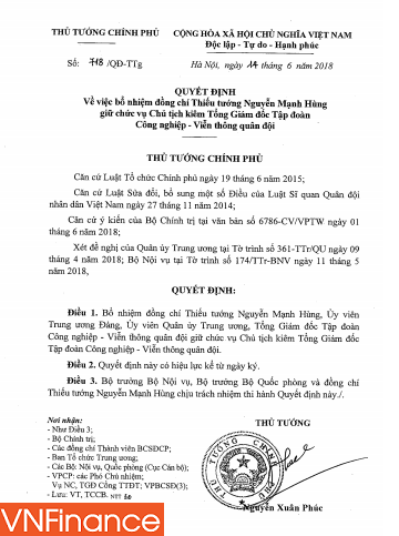 tiet lo danh tinh tan chu tich hdqt viettel