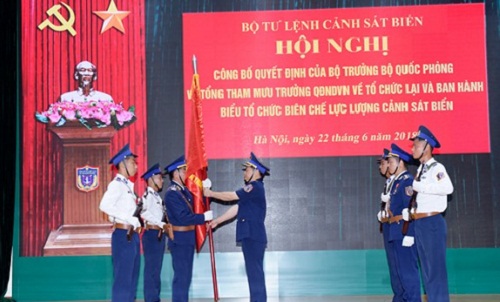cong bo quyet dinh to chuc lai va ban hanh bieu to chuc bien che canh sat bien