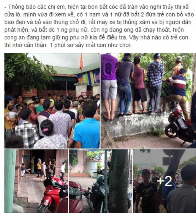 hang tram nguoi doi mua vay kin tru so cong an yeu cau xu ly nguoi phu nu nghi bat coc tre em