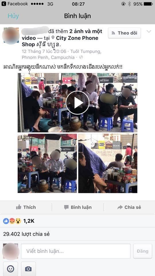 vu rua chan trong xo tra da phan ung khong ngo tu mang xa hoi nuoc ngoai