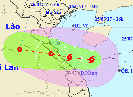 chieu toi nay bao so 4 manh cap 8 do bo vao ha tinh quang tri