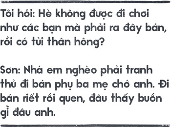 he cua con nha ngheo ban sen ban trai cay ban che nhung van vui biet bao vi giup duoc bo me