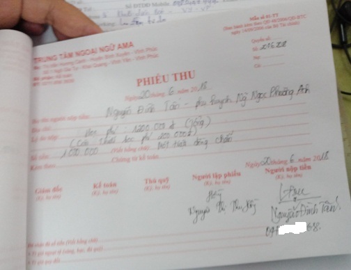so gddt tinh vinh phuc cham kiem tra xu ly trung tam ngoai ngu ama hoat dong trai phep