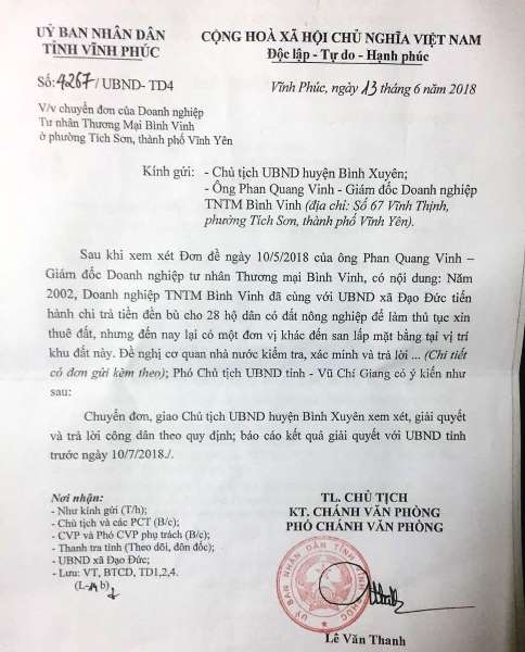 vinh phuc chua den bu giai phong mat bang da tu san lap tai khu do thi viet duc legend city
