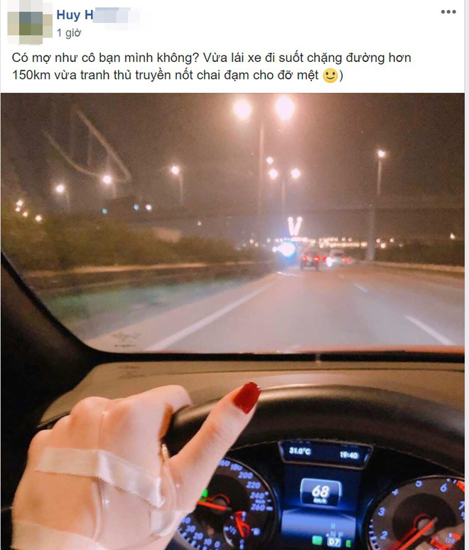 ban tay dat len vo lang va hanh dong cua nu tai xe khien tat ca xanh mat so hai