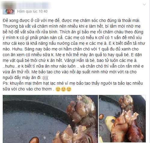cuoi sai quai ham voi mon canh loi sua me ruot nau cho con gai qua du du be nhu mat muoi khuyen mai them hat lac co don