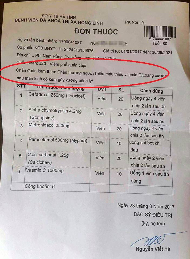 ha tinh cu ong duoc bac si chan doan loang xuong sau man kinh