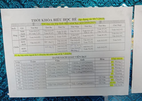 vinh phuc trong thoi gian nghi he nghiem cam day them trong nha truong cap phep ngoai nha truong