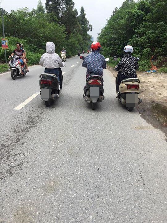 hinh anh ba chi gai ninja va cach di tren duong khien tat ca deu ngan ngam
