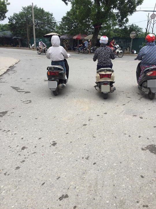 hinh anh ba chi gai ninja va cach di tren duong khien tat ca deu ngan ngam