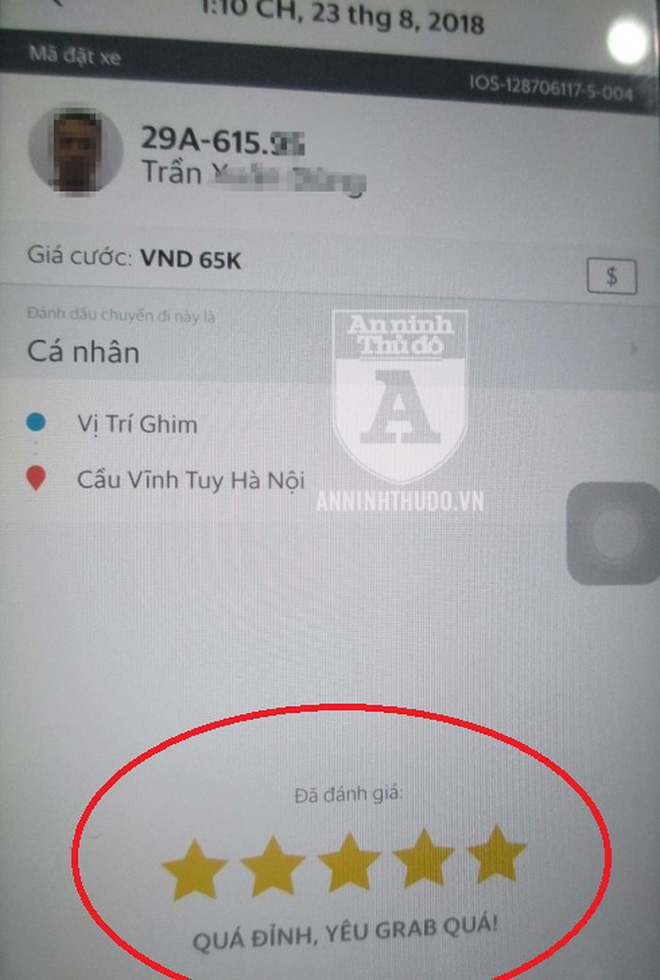 khoa vinh vien tai khoan cua nam tai xe grab bi nu sinh to so dui sam so noi vang ve